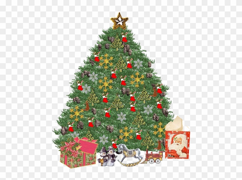 #christmas #tree #toys #gifts #freetoedit - Christmas Tree Clipart #5336601