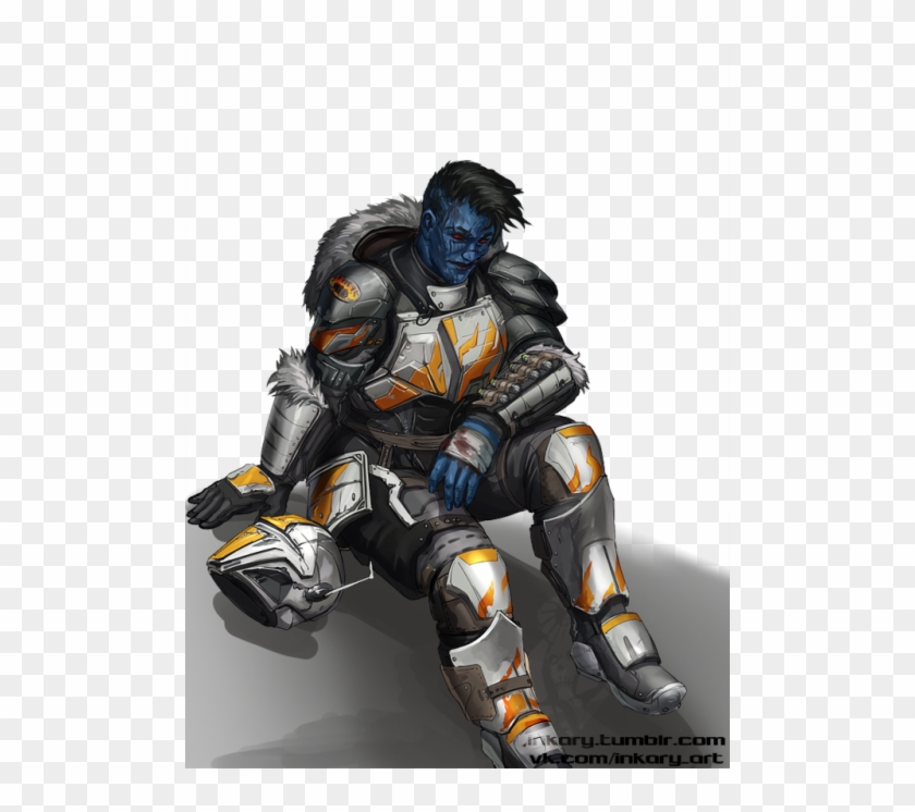Monstrous Shrine Sinyaela, Commission Chiss Bounty - Mandalorian Armor Fan Art Clipart