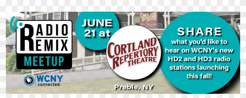 Radio Remix Meetup Cortland Repertory Theatre - Circle Clipart