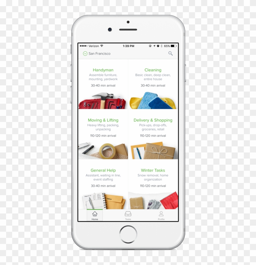Taskrabbit App On A White Iphone - Taskrabbit App Clipart