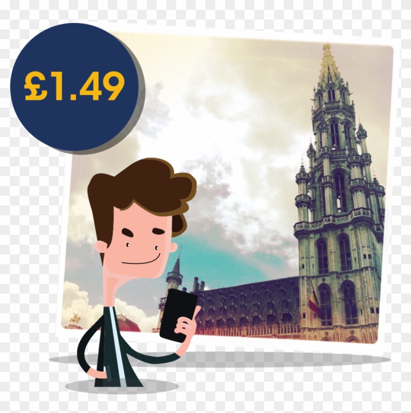 Longing To Give A Retro Spark To Your Holiday Snaps - Grand Place, Brussels Town Hall Clipart #5337749