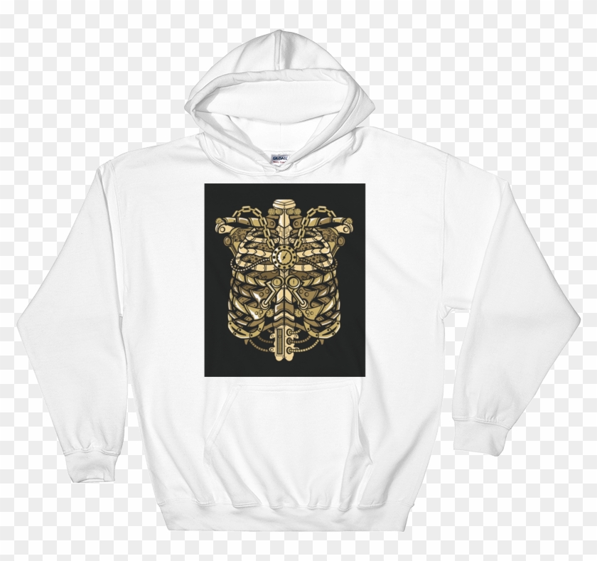 Steampunk Ribcage - Hooded Sweatshirt - Sweatshirt Clipart