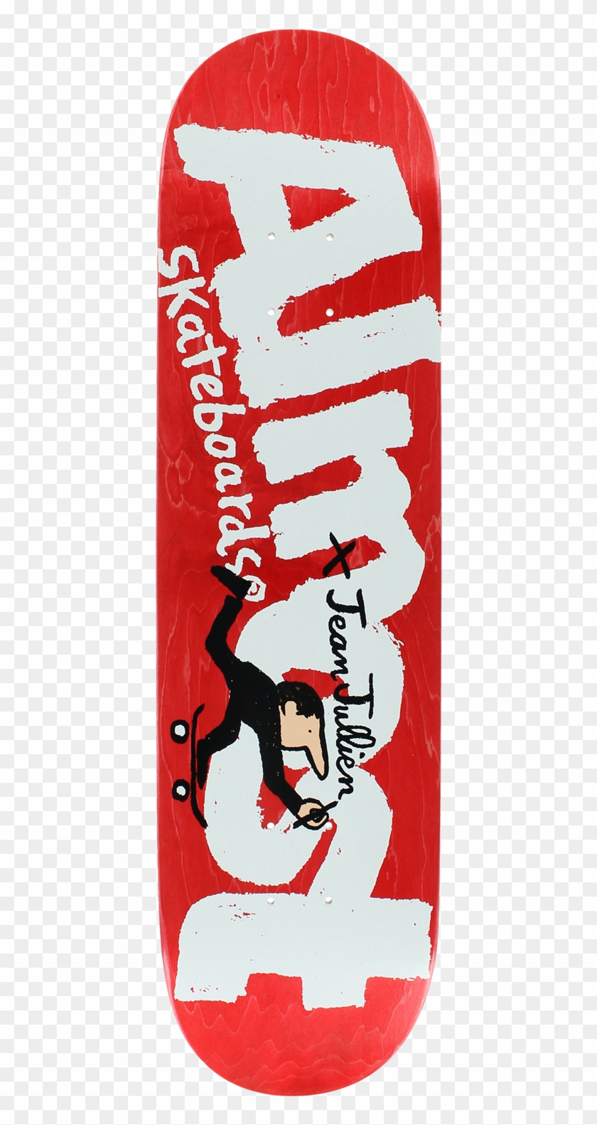 Almost Jean Jullien Logo Skateboard Deck 80 Red/white - Skateboard Deck Clipart #5339197