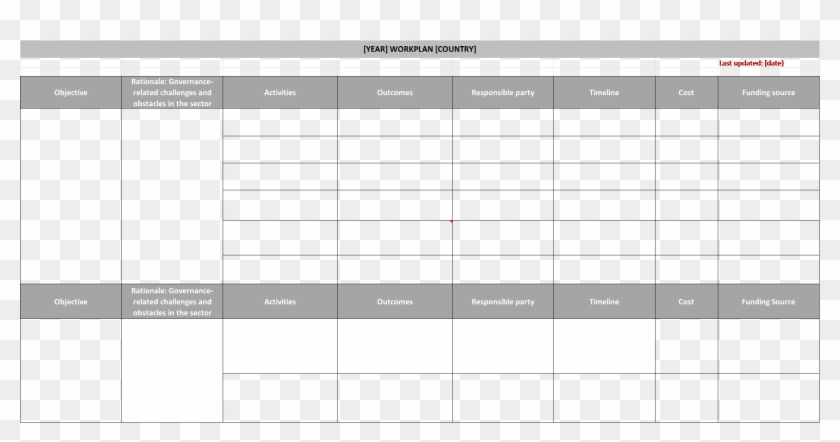 Plan Te Work Guidance Note On Developing An Eiti Including - Work Plan Template Clipart #5339200