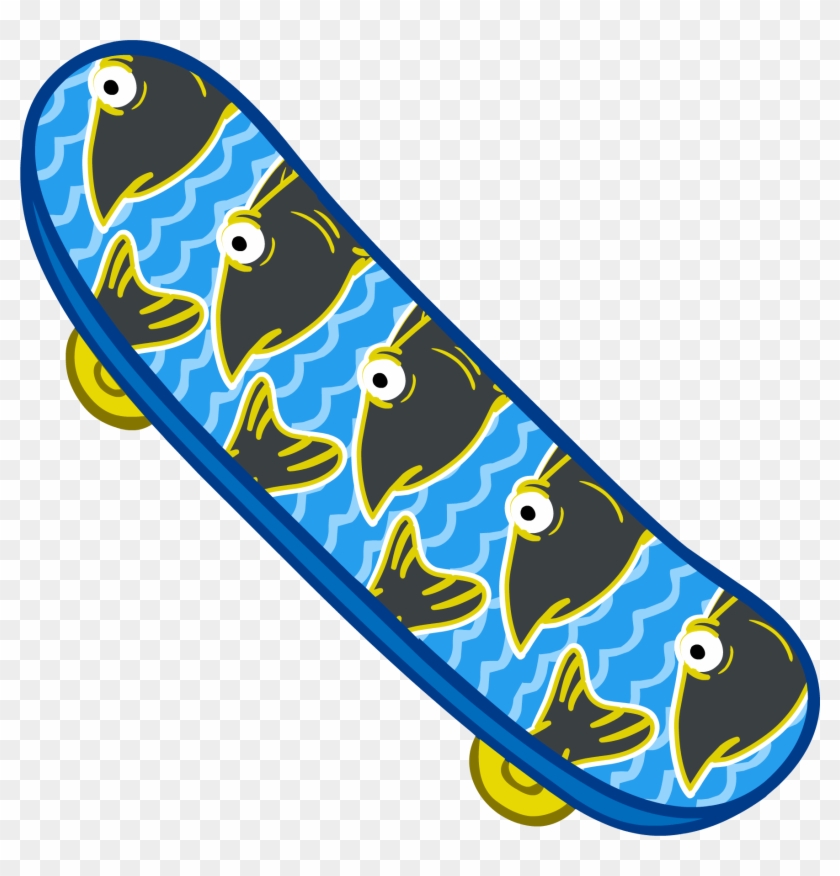 Skateboarding Clipart Skateboard Deck - Skateboard Club Penguin - Png Download