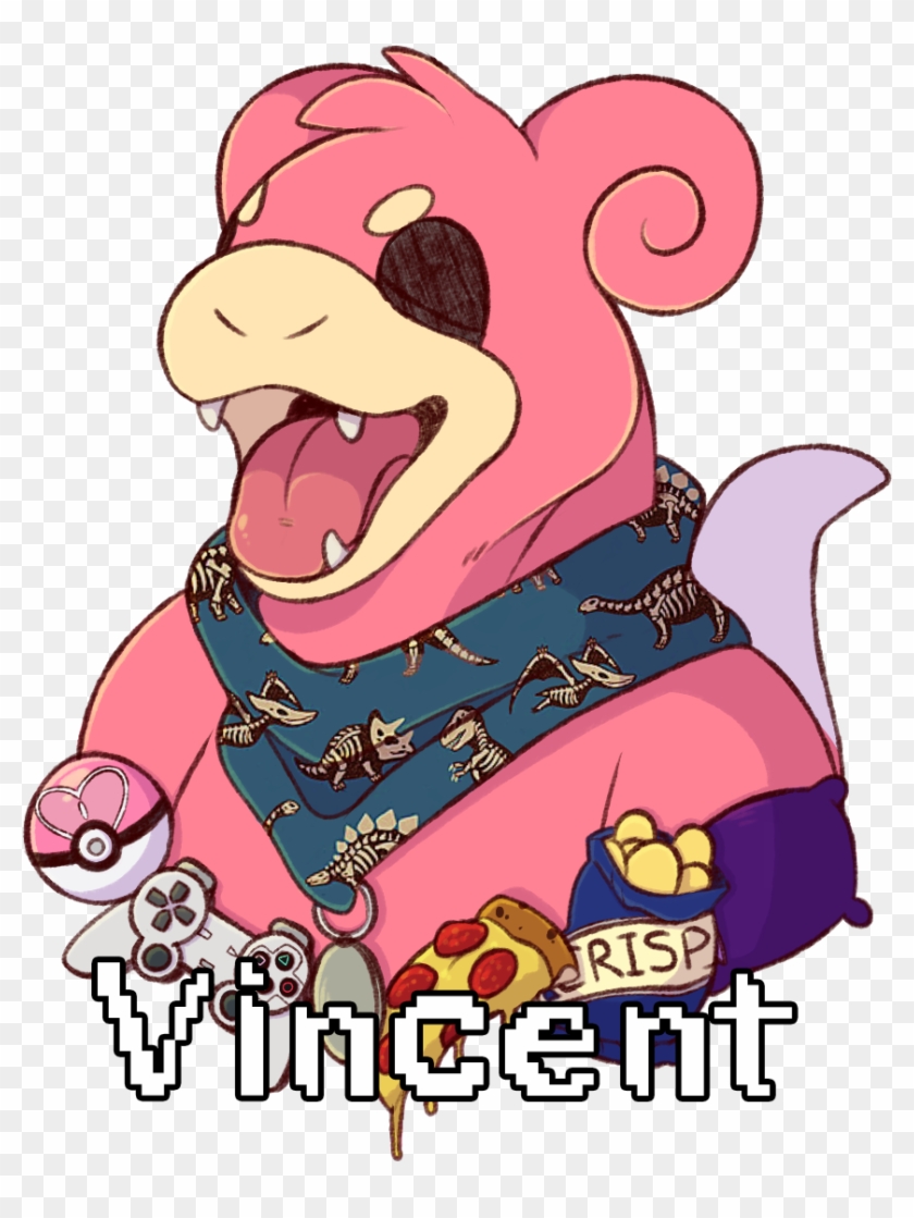 [p] Slowpoke Badge - Cartoon Clipart