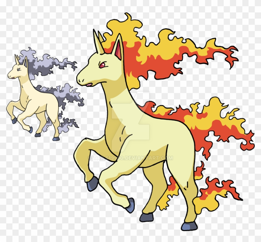 078 - Rapidash - Art V - 2 By Tails19950 - - Evolution - Rapidash Transparent Clipart