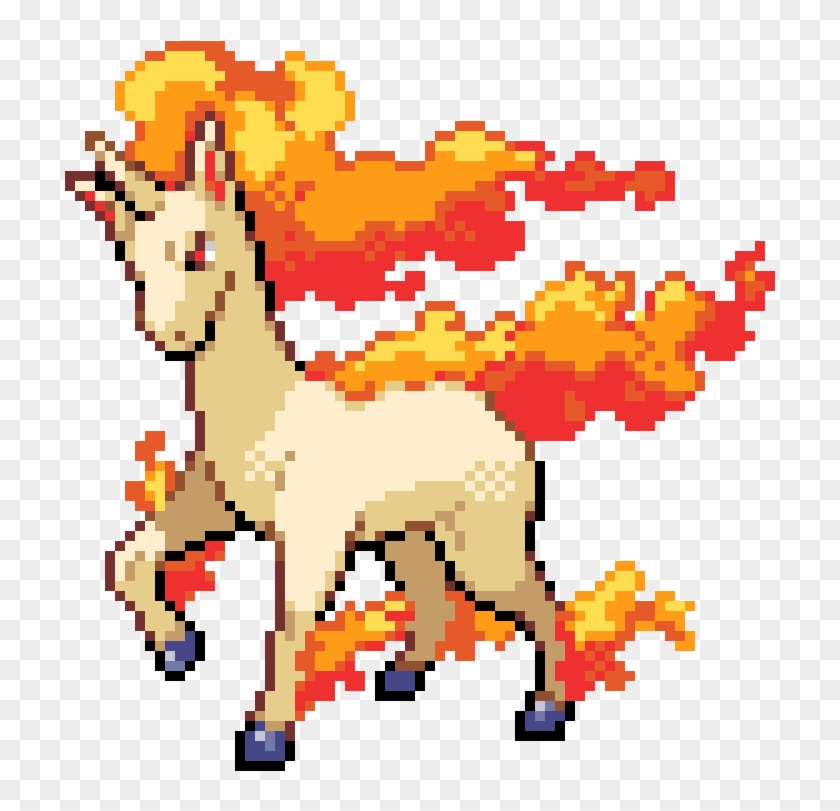 Ponyta And Rapidash Pokemon , Png Download - Pixel Art Pokemon Rapidash Clipart #5340323