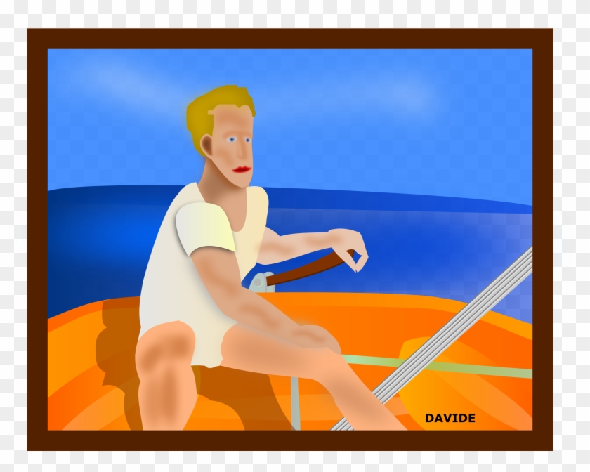 This Free Icons Png Design Of Marinaio In Barca A Vela - Sitting Clipart