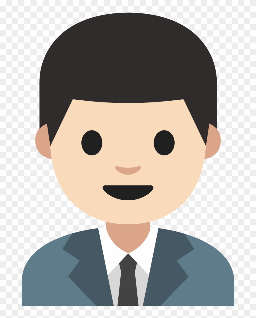 Emoji U1f468 1f3fb 200d 1f4bc - Emoji Clipart