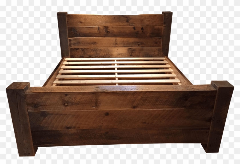 Chandos Reclaimed Barn Wood And Beam Platform Bed - Bed Frame Clipart