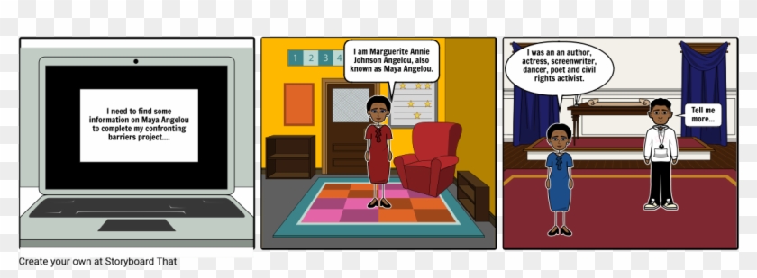 Maya Angelou - Cartoon Clipart #5342989
