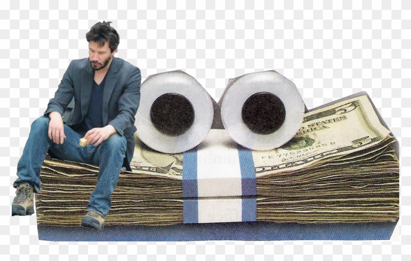 Keanu Reeves Lonely Bench Street Print Poster , Png - Geico Money Clipart #5345483