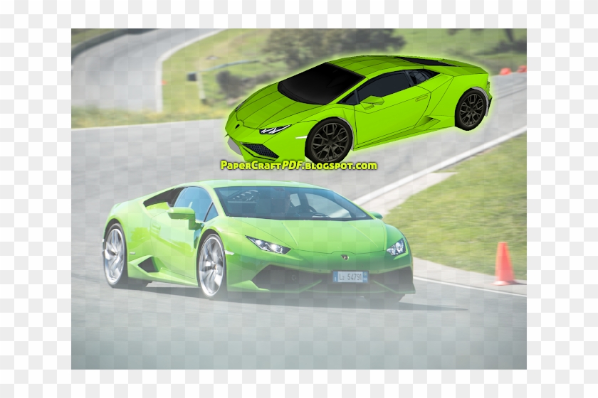 Huracan Lp 610 4 Verde Mantis Papercraft Model Template - Lamborghini Huracan Papermodel Clipart