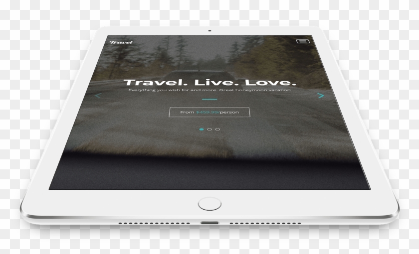 Travel Live Love Ipad Template - Tablet Computer Clipart