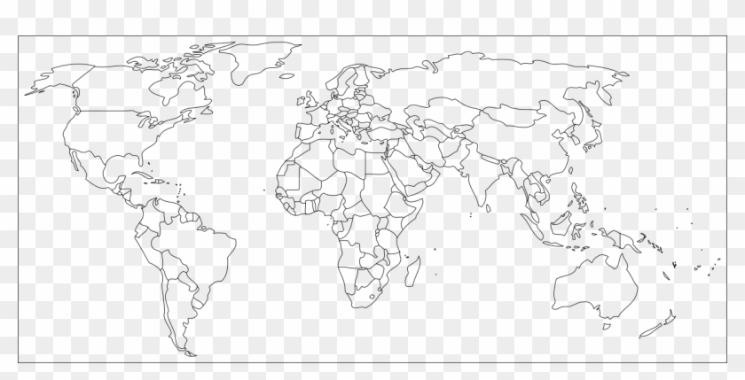 1280px Blankmap World - Brunei On A World Map Clipart #5346234