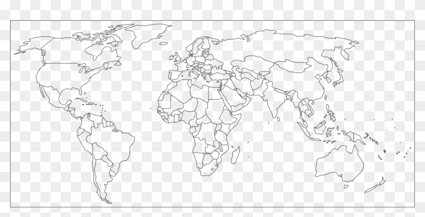 1280px Blankmap World - Brunei On A World Map Clipart