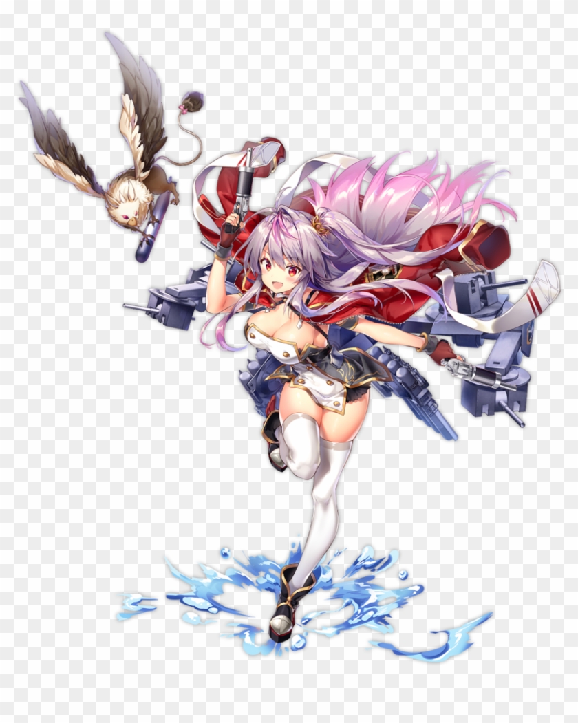 1girl Arm Up Azur Lane Bird Blush Breasts Brown Gloves - Azur Lane Grenville Clipart