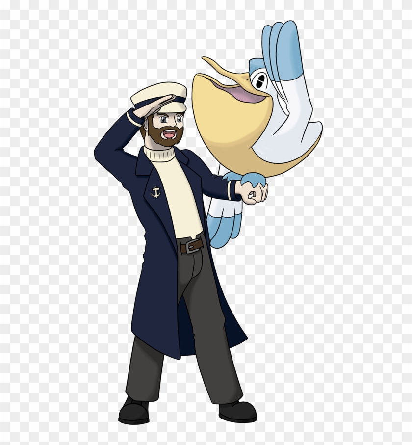 Darren Has Always Loved Sailing The Seas Of His Native - Pokemon Sea Captain Clipart #5346862
