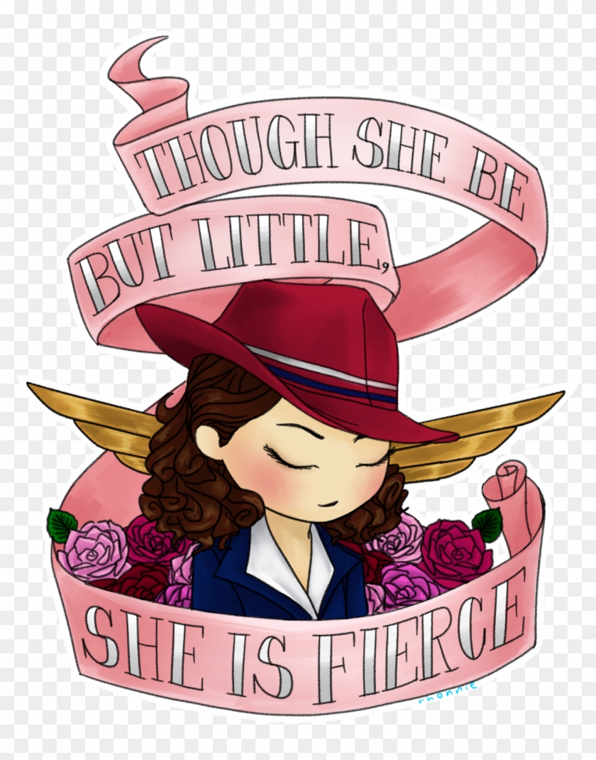 Peggy And Shakespeare Fanart By Aceromanoffs - Though She Be But Little She Is Fierce Peggy Carter Clipart #5347416