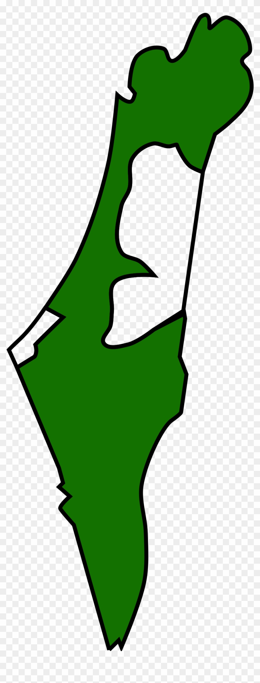 Israel And Palestine Map Outline Clipart