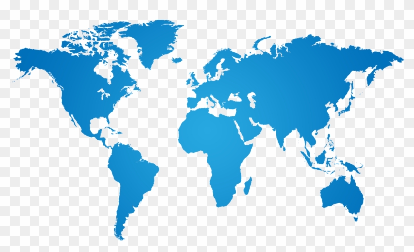 Diplomatic Missions - Blue World Map Background Clipart #5348245