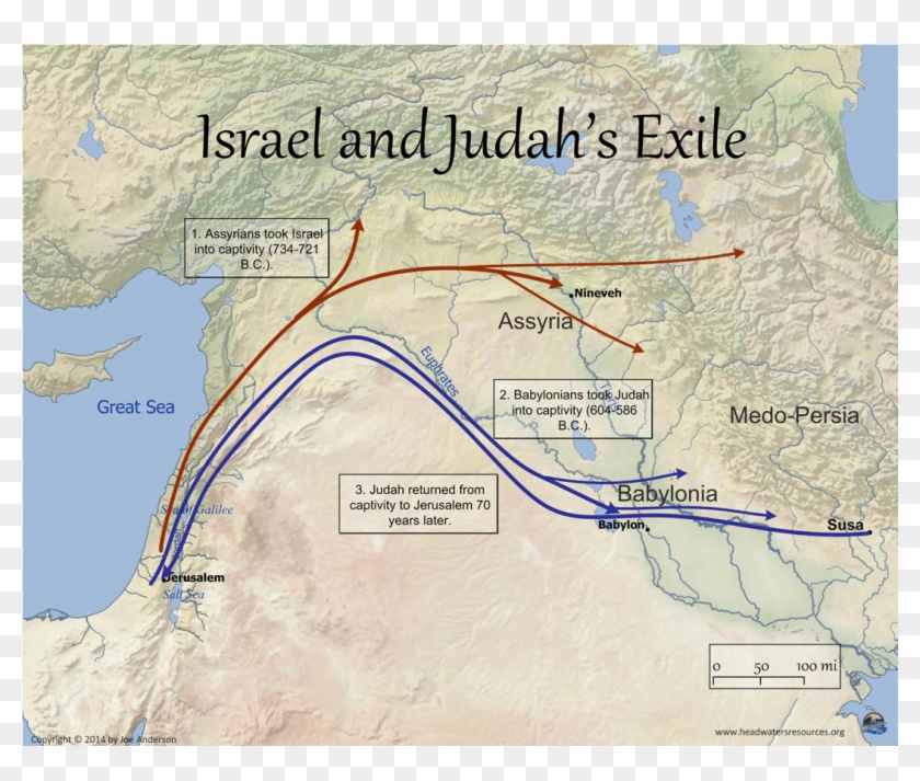 Exoduscolornotesframedcc - Israel And Judah's Exile Clipart #5348365