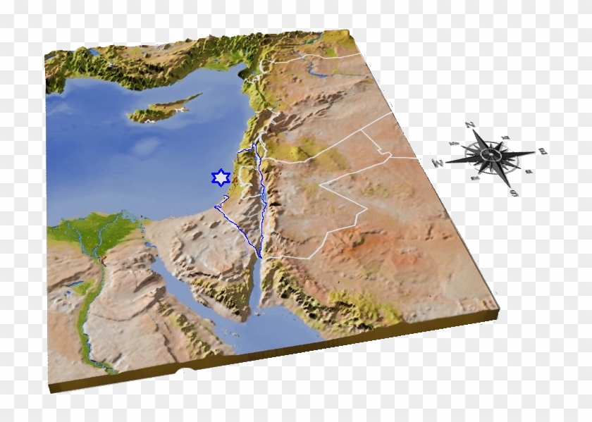 3d Graphics Created By - 3d Israel Map Png Clipart