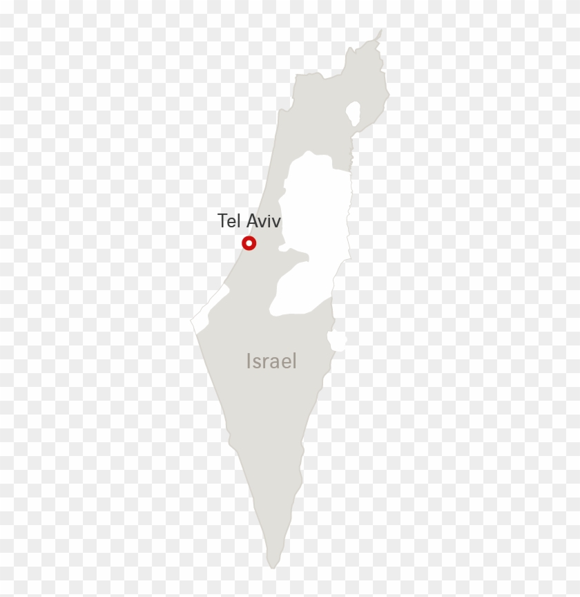 Map Of Israel With Destination Tel Aviv - Flugzeit Zürich Tel Aviv Clipart