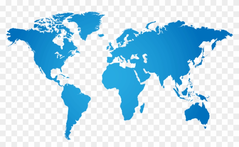 Global Network - World Map Simple High Resolution Clipart #5348988