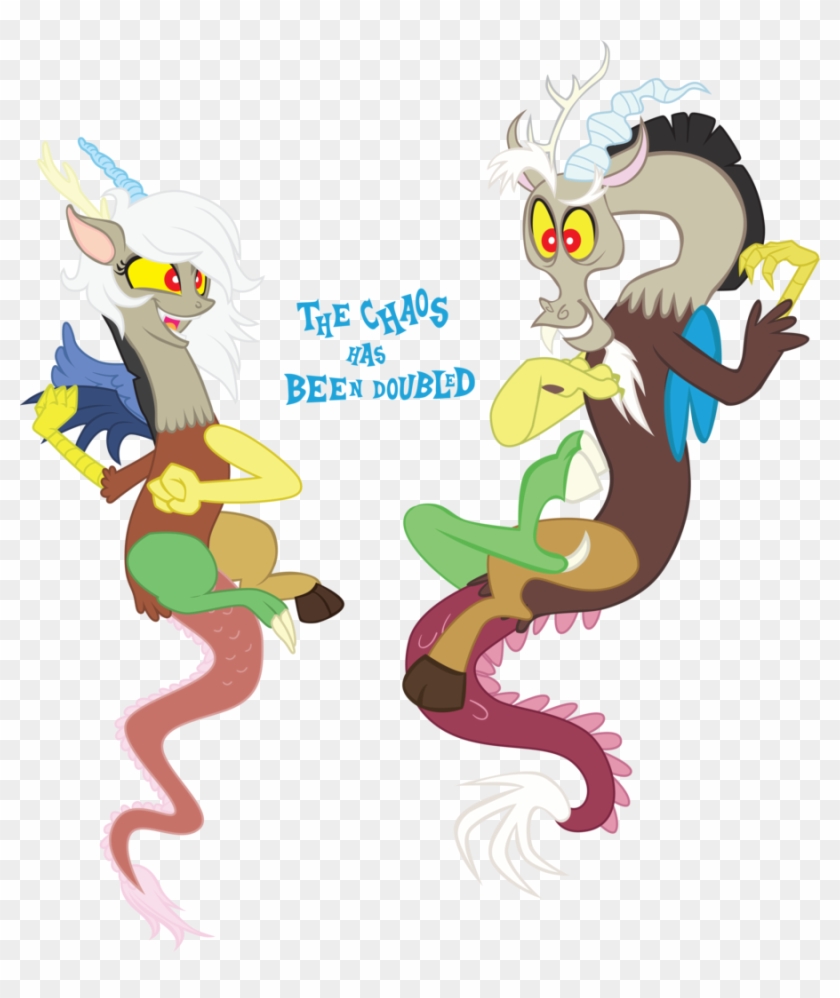 The Chaos Been Doubed 6 Rainbow Dash Spike Applejack - Mlp Discord And Eris Clipart