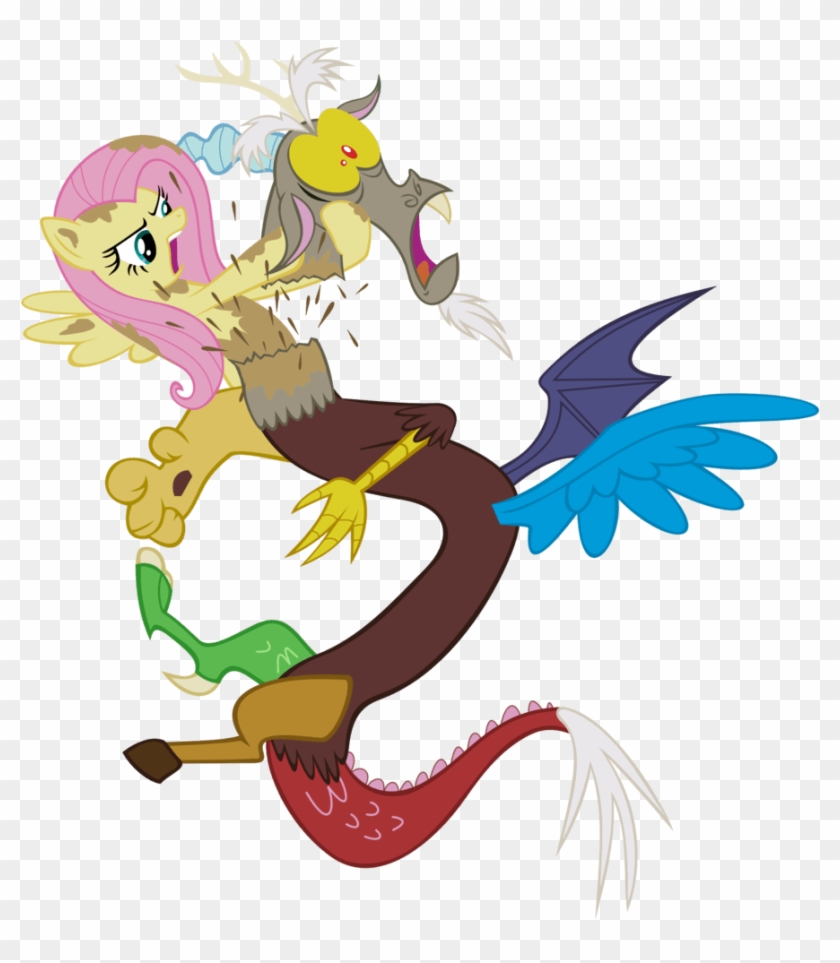 My Little Pony Fluttershy And Discord - Cartoon Clipart
