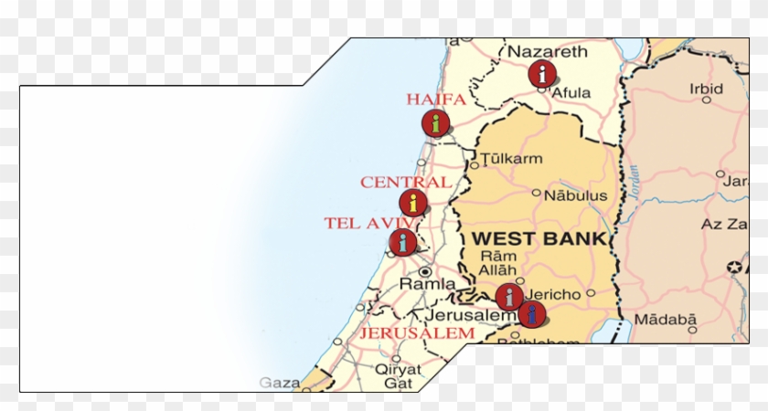 Map Of Israel - West Bank Map Clipart #5349324