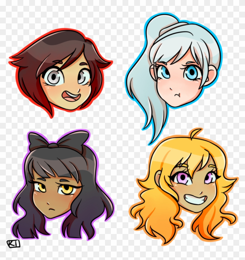 T-shirt Blake Belladonna Weiss Schnee Hair Face Clothing - Rwby Clipart #5349473