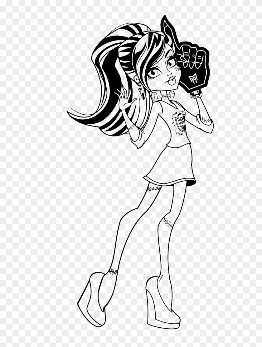 Picture Transparent Stock Monster High Frankie Stein - Cartoon Clipart