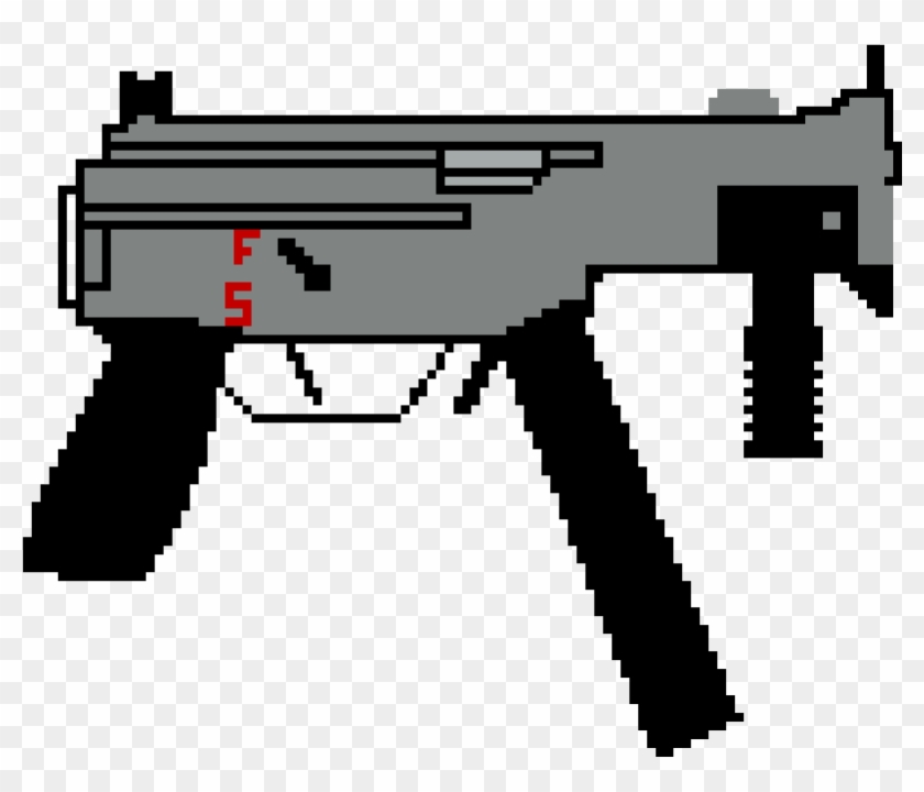Smg - Smg Gun Pixel Art Clipart