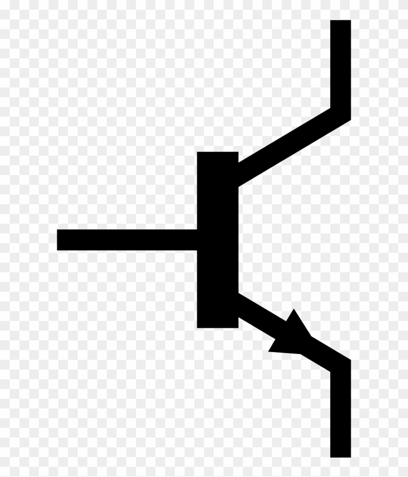 Npn Transistor Symbol, Alternate Png - Transistor Symbol In Circuit Clipart #5350439