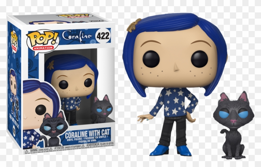 Coraline With Cat Pop Figure - Funko Coraline With Cat Clipart #5351139