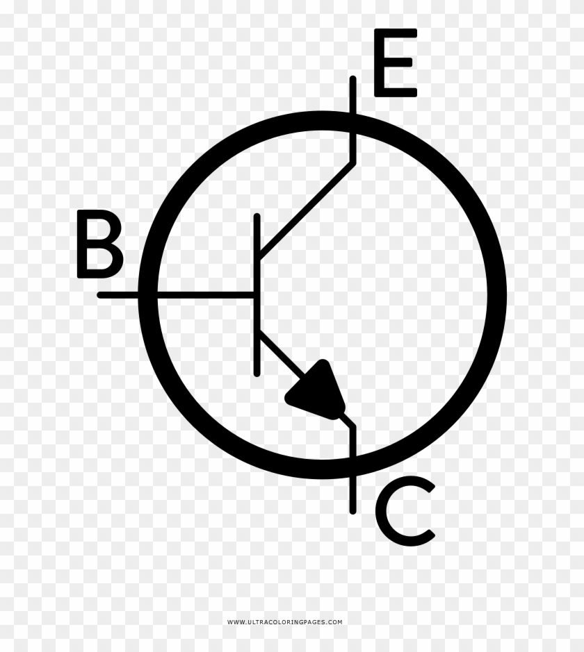 Npn Transistor Coloring Page - Circle Clipart