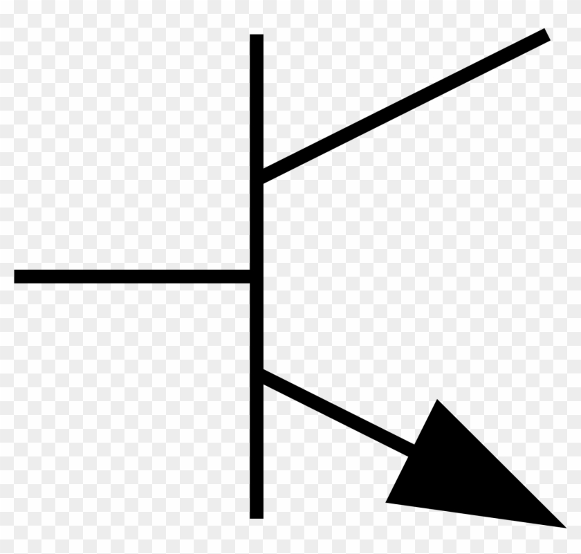 Npn Transistor Symbol Gallery - Transistor Symbol Png Clipart #5351370