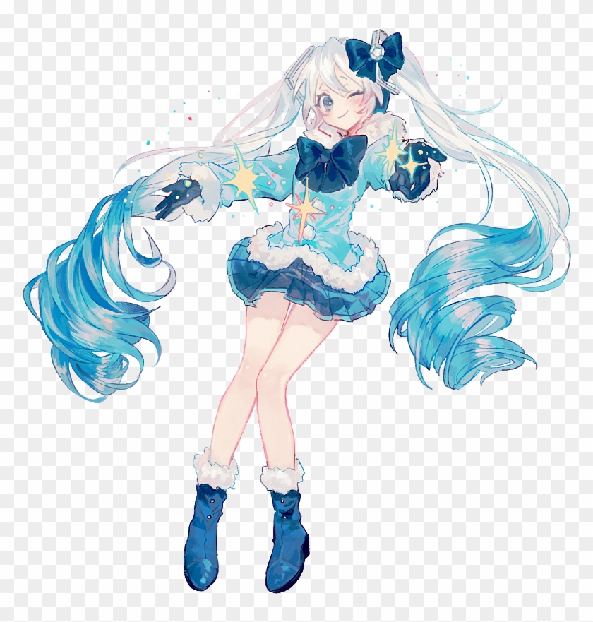 Hatsune Miku And Yuki Miku Drawn By Lunch (lunchicken) - Hatsune Miku Clipart