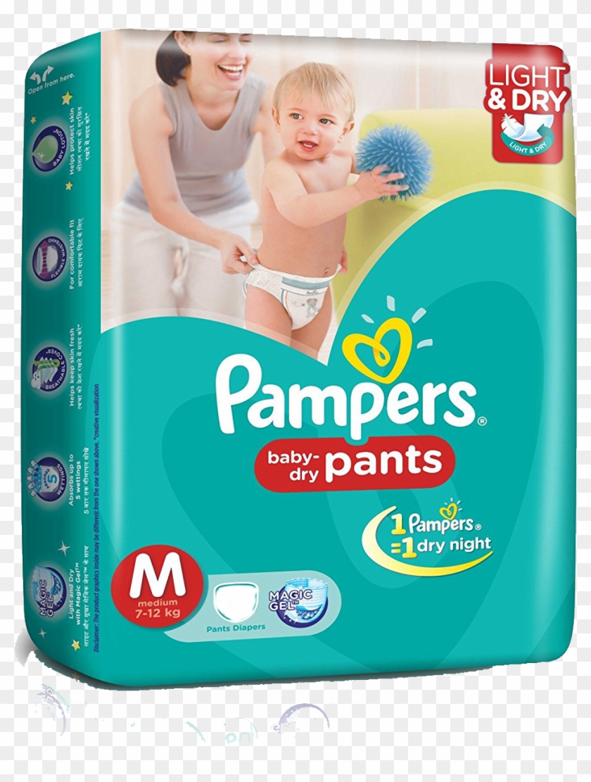 Pampers Baby Dry 5pads Medium - Pampers Med 4s Pants Clipart