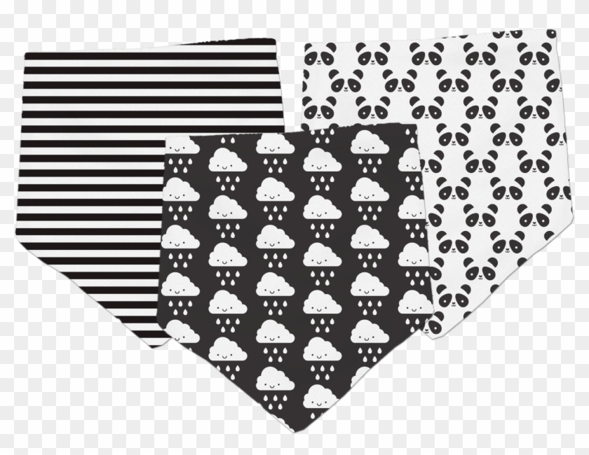 Kawaii Bandana Bibs 3-pack - Illustration Clipart