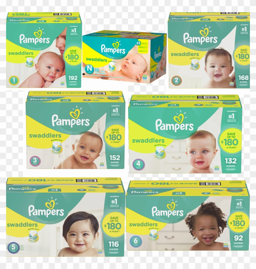Details About Pampers Swaddlers Diapers Size Newborn - Baby Clipart #5352792