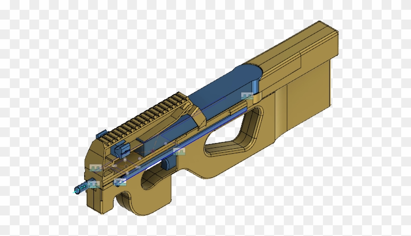 Fn P90 Corner View - Airsoft Gun Clipart #5352947