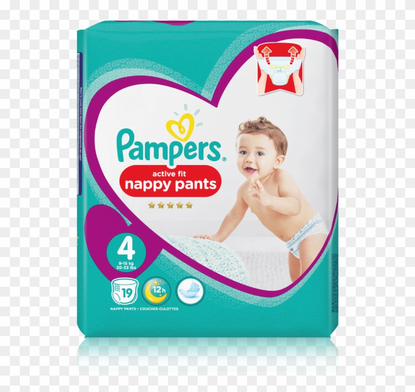 galblaas Blij zege Pampers Active Fit Nappy Pants - Pampers Premium Pants 4 Clipart (#5352986)  - PikPng