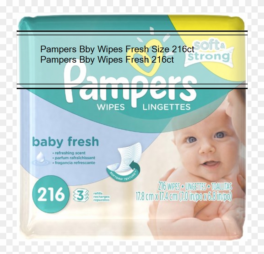 Pampers Bby Wipes Fresh Size 216ct Pampers Bby Wipes - Baby Clipart #5353565