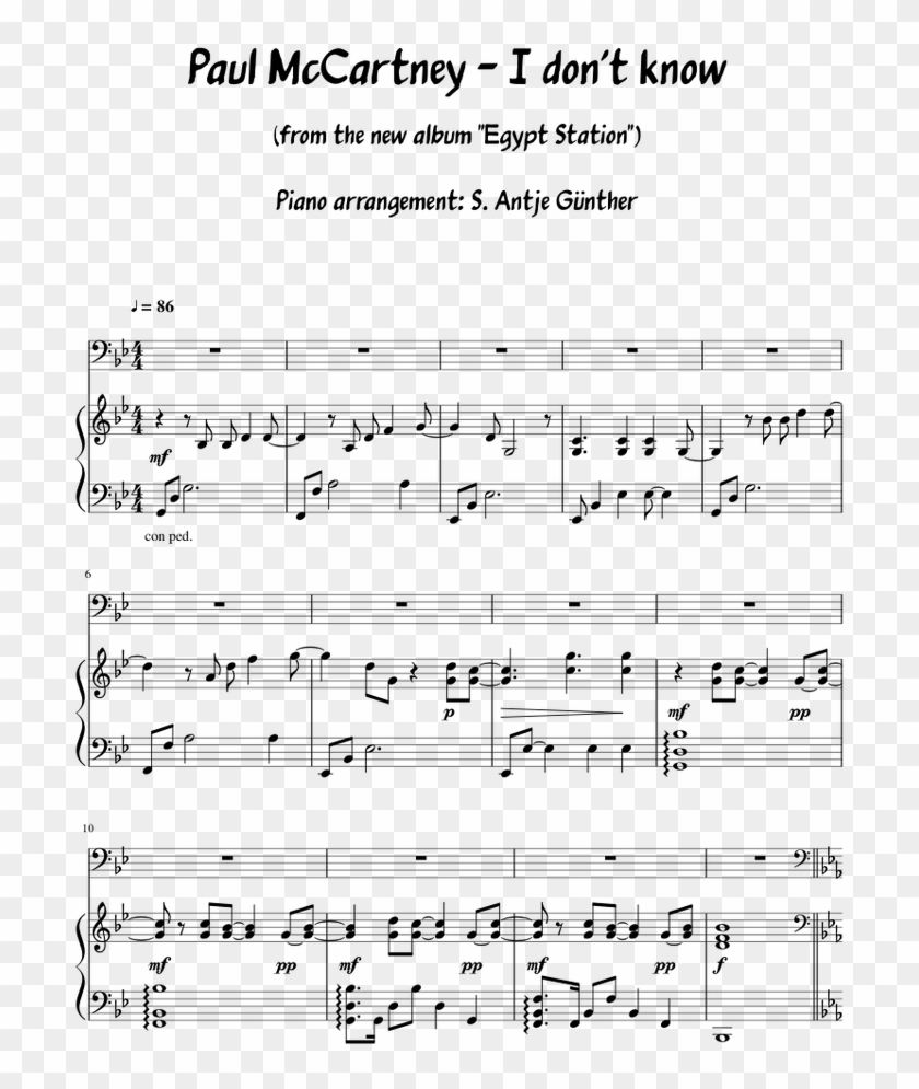 I Don't Know - Sheet Music Clipart #5354369