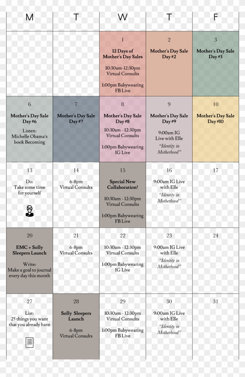 Download Full Calendar - Tan Clipart #5355048