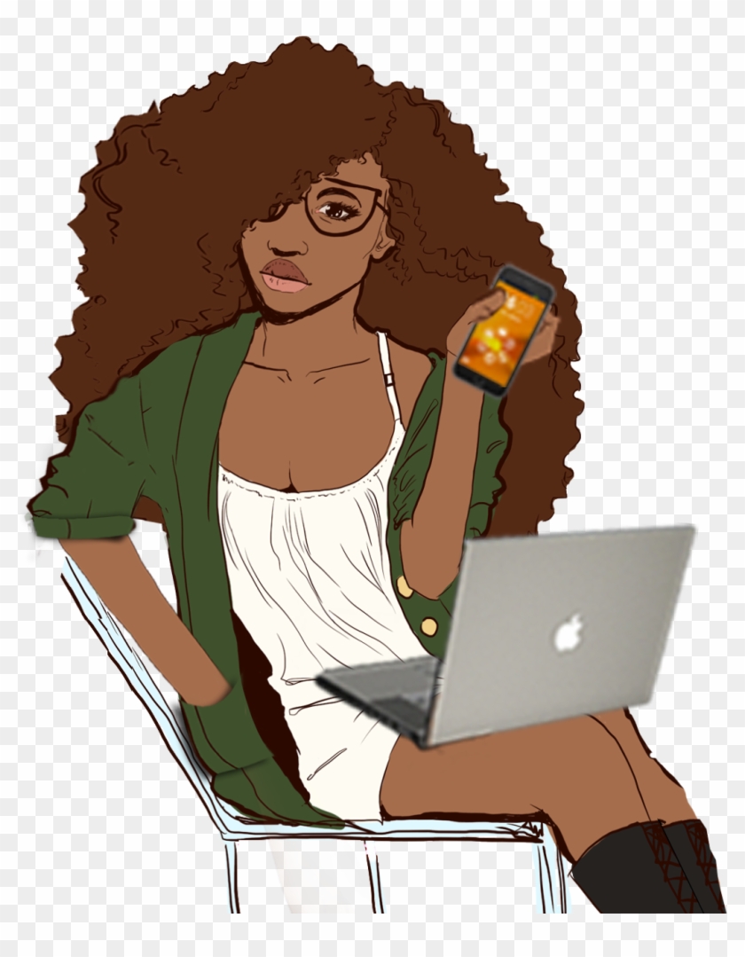 I Want To Bridge The Gap Between Women And Technology - Sassy Black Woman Cartoon Clipart